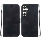 For Samsung Galaxy S24 5G Lotus Embossed Leather Phone Case(Black) - 1