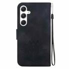 For Samsung Galaxy S24 5G Lotus Embossed Leather Phone Case(Black) - 3