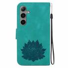 For Samsung Galaxy S24+ 5G Lotus Embossed Leather Phone Case(Green) - 3