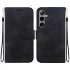 For Samsung Galaxy S24+ 5G Lotus Embossed Leather Phone Case(Black) - 1