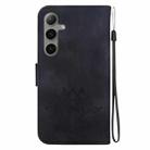 For Samsung Galaxy S24+ 5G Lotus Embossed Leather Phone Case(Black) - 3