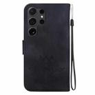 For Samsung Galaxy S24 Ultra 5G Lotus Embossed Leather Phone Case(Black) - 3