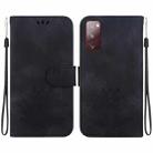 For Samsung Galaxy S20 FE 4G / 5G Lotus Embossed Leather Phone Case(Black) - 1