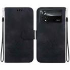 For Xiaomi Poco X4 Pro 5G Lotus Embossed Leather Phone Case(Black) - 1