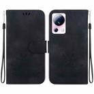 For Xiaomi 13 Lite / Civi 2 Lotus Embossed Leather Phone Case(Black) - 1