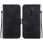 For Xiaomi Poco M2 Lotus Embossed Leather Phone Case(Black) - 1