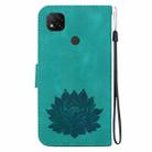 For Xiaomi Poco C31 Lotus Embossed Leather Phone Case(Green) - 3