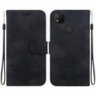 For Xiaomi Poco C31 Lotus Embossed Leather Phone Case(Black) - 1