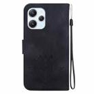 For Xiaomi Poco M6 Pro 5G Lotus Embossed Leather Phone Case(Black) - 3