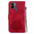 For Xiaomi Poco C50 / Poco C51 Lotus Embossed Leather Phone Case(Red) - 3