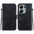 For Xiaomi Poco M6 Pro 4G Lotus Embossed Leather Phone Case(Black) - 1