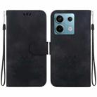 For Xiaomi Poco X6 5G Global Lotus Embossed Leather Phone Case(Black) - 1