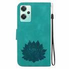For OnePlus Nord CE 2 Lite 5G Lotus Embossed Leather Phone Case(Green) - 3