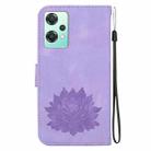For OnePlus Nord CE 2 Lite 5G Lotus Embossed Leather Phone Case(Purple) - 3