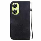 For OnePlus Nord CE 3 Lite / Nord N30 Lotus Embossed Leather Phone Case(Black) - 3