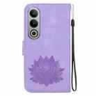 For OnePlus Nord CE4 Lotus Embossed Leather Phone Case(Purple) - 3