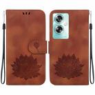 For OnePlus Nord N30 SE Lotus Embossed Leather Phone Case(Brown) - 1