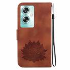 For OnePlus Nord N30 SE Lotus Embossed Leather Phone Case(Brown) - 3