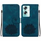 For OnePlus Nord N30 SE Lotus Embossed Leather Phone Case(Dark Blue) - 1