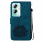 For OnePlus Nord N30 SE Lotus Embossed Leather Phone Case(Dark Blue) - 3