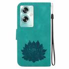 For OnePlus Nord N30 SE Lotus Embossed Leather Phone Case(Green) - 3