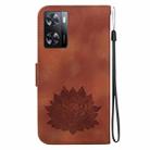 For OnePlus Nord N20 SE Lotus Embossed Leather Phone Case(Brown) - 3