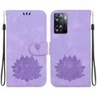 For OnePlus Nord N20 SE Lotus Embossed Leather Phone Case(Purple) - 1