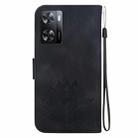 For OnePlus Nord N20 SE Lotus Embossed Leather Phone Case(Black) - 3