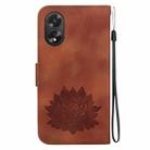 For OPPO A38 / A18 Lotus Embossed Leather Phone Case(Brown) - 3