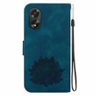 For OPPO A38 / A18 Lotus Embossed Leather Phone Case(Dark Blue) - 3