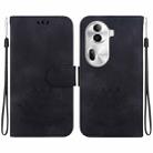 For OPPO Reno11 Pro 5G Global Lotus Embossed Leather Phone Case(Black) - 1