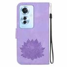 For OPPO Reno11 F / F25 Pro 5G Global Lotus Embossed Leather Phone Case(Purple) - 3