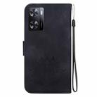 For OPPO A57 5G / A57 4G / A57s / A57e Lotus Embossed Leather Phone Case(Black) - 3