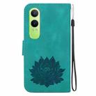 For OPPO K12x Lotus Embossed Leather Phone Case(Green) - 3