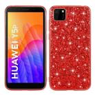 For Huawei Y5P Glitter Powder Shockproof TPU Protective Case(Red) - 1