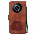 For Realme 11 Pro / 11 Pro+ 5G Lotus Embossed Leather Phone Case(Brown) - 3