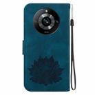 For Realme 11 Pro / 11 Pro+ 5G Lotus Embossed Leather Phone Case(Dark Blue) - 3