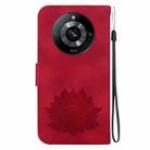 For Realme 11 Pro / 11 Pro+ 5G Lotus Embossed Leather Phone Case(Red) - 3