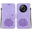 For Realme 11 Pro / 11 Pro+ 5G Lotus Embossed Leather Phone Case(Purple) - 1