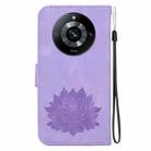 For Realme 11 Pro / 11 Pro+ 5G Lotus Embossed Leather Phone Case(Purple) - 3