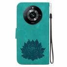 For Realme Narzo 60 Pro Lotus Embossed Leather Phone Case(Green) - 3