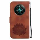 For Realme C53 / C53 India / C51 Lotus Embossed Leather Phone Case(Brown) - 3