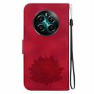 For Realme C53 / C53 India / C51 Lotus Embossed Leather Phone Case(Red) - 3