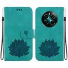 For Realme C53 / C53 India / C51 Lotus Embossed Leather Phone Case(Green) - 1