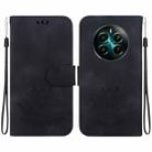 For Realme C53 / C53 India / C51 Lotus Embossed Leather Phone Case(Black) - 1