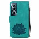 For Realme C65 4G Lotus Embossed Leather Phone Case(Green) - 3