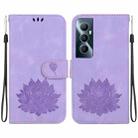 For Realme C65 4G Lotus Embossed Leather Phone Case(Purple) - 1