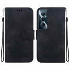 For Realme C65 4G Lotus Embossed Leather Phone Case(Black) - 1