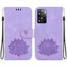 For Realme V23 / Narzo 50 5G Lotus Embossed Leather Phone Case(Purple) - 1