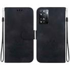 For Realme V23 / Narzo 50 5G Lotus Embossed Leather Phone Case(Black) - 1